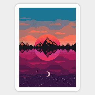 Mountain Reflections Sticker